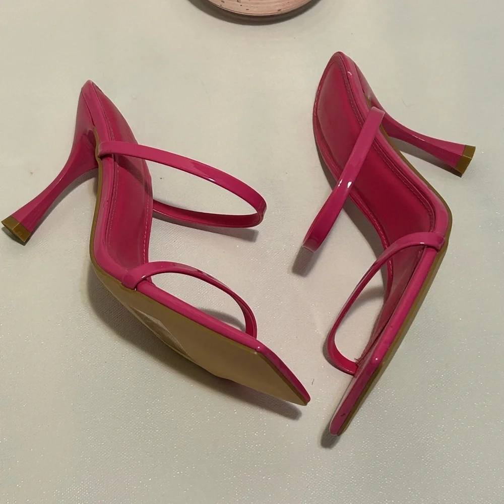 Elegant Pink Strappy Heels
